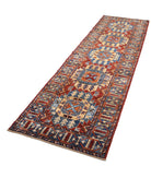 Humna 2'10'' X 9'5'' Hand-Knotted Wool Rug 2'10'' x 9'5'' (85 X 283) / Red / Multi