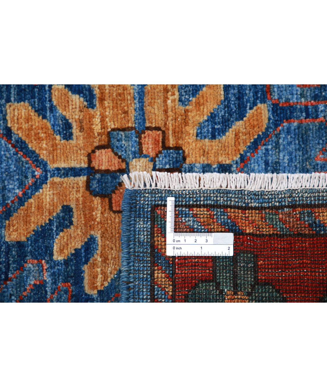 Humna 6'9'' X 10'1'' Hand-Knotted Wool Rug 6'9'' x 10'1'' (203 X 303) / Blue / Red