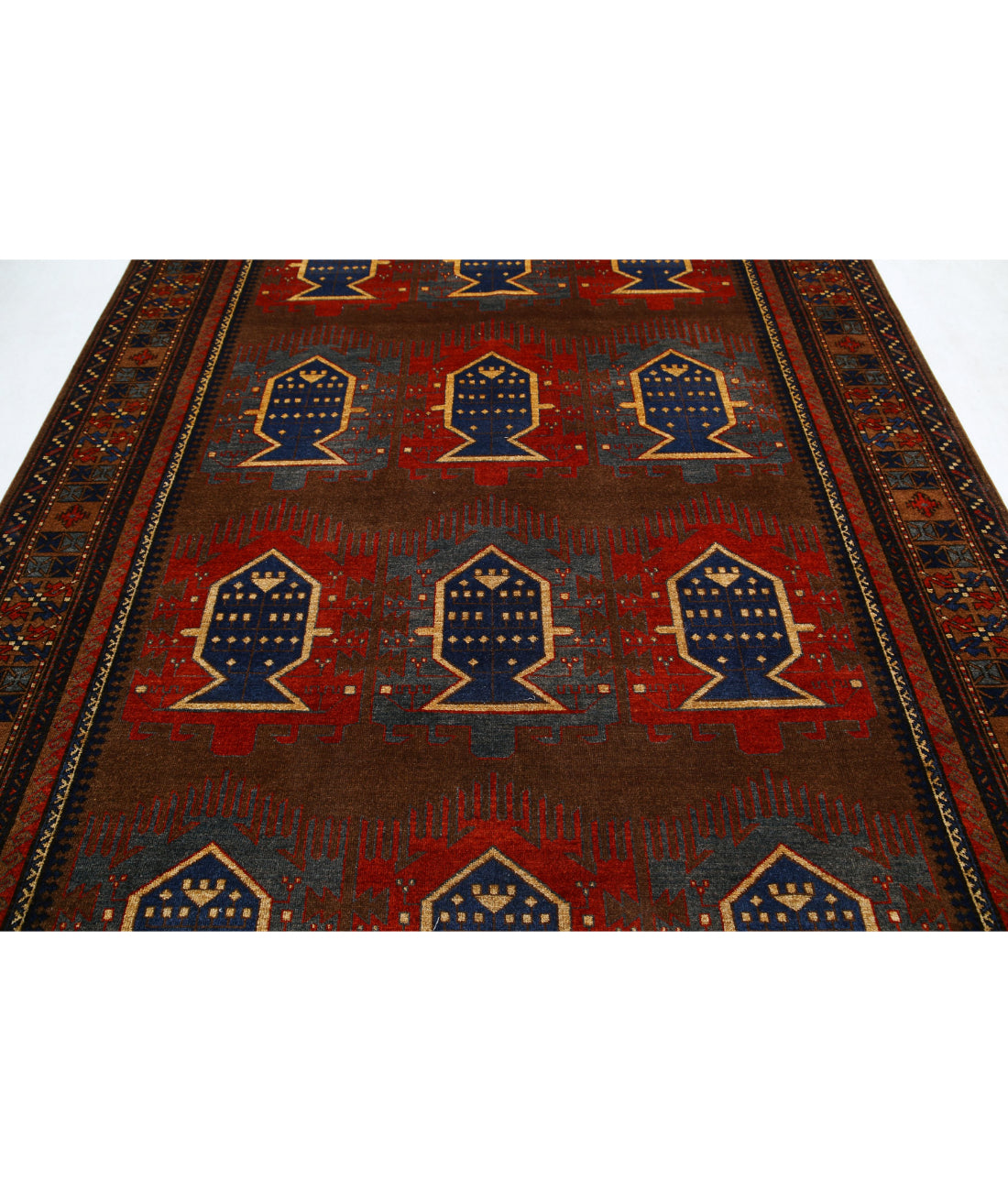 Humna 7'3'' X 10'3'' Hand-Knotted Wool Rug 7'3'' x 10'3'' (218 X 308) / Brown / Brown