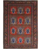 Humna 7'3'' X 10'3'' Hand-Knotted Wool Rug 7'3'' x 10'3'' (218 X 308) / Brown / Brown