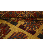 Humna 6'2'' X 9'6'' Hand-Knotted Wool Rug 6'2'' x 9'6'' (185 X 285) / Gold / Red