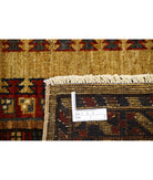 Humna 6'2'' X 9'6'' Hand-Knotted Wool Rug 6'2'' x 9'6'' (185 X 285) / Gold / Red