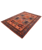 Humna 6'0'' X 8'9'' Hand-Knotted Wool Rug 6'0'' x 8'9'' (180 X 263) / Rust / Rust