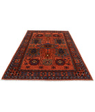 Humna 6'0'' X 8'9'' Hand-Knotted Wool Rug 6'0'' x 8'9'' (180 X 263) / Rust / Rust