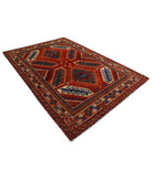 Humna 6'5'' X 9'4'' Hand-Knotted Wool Rug 6'5'' x 9'4'' (193 X 280) / Red / Red