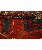 Humna 6'5'' X 9'4'' Hand-Knotted Wool Rug 6'5'' x 9'4'' (193 X 280) / Red / Red