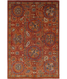Humna 6'10'' X 10'4'' Hand-Knotted Wool Rug 6'10'' x 10'4'' (205 X 310) / Red / Red
