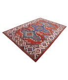 Humna 7'0'' X 10'2'' Hand-Knotted Wool Rug 7'0'' x 10'2'' (210 X 305) / Red / Red