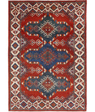 Humna 7'0'' X 10'2'' Hand-Knotted Wool Rug 7'0'' x 10'2'' (210 X 305) / Red / Red