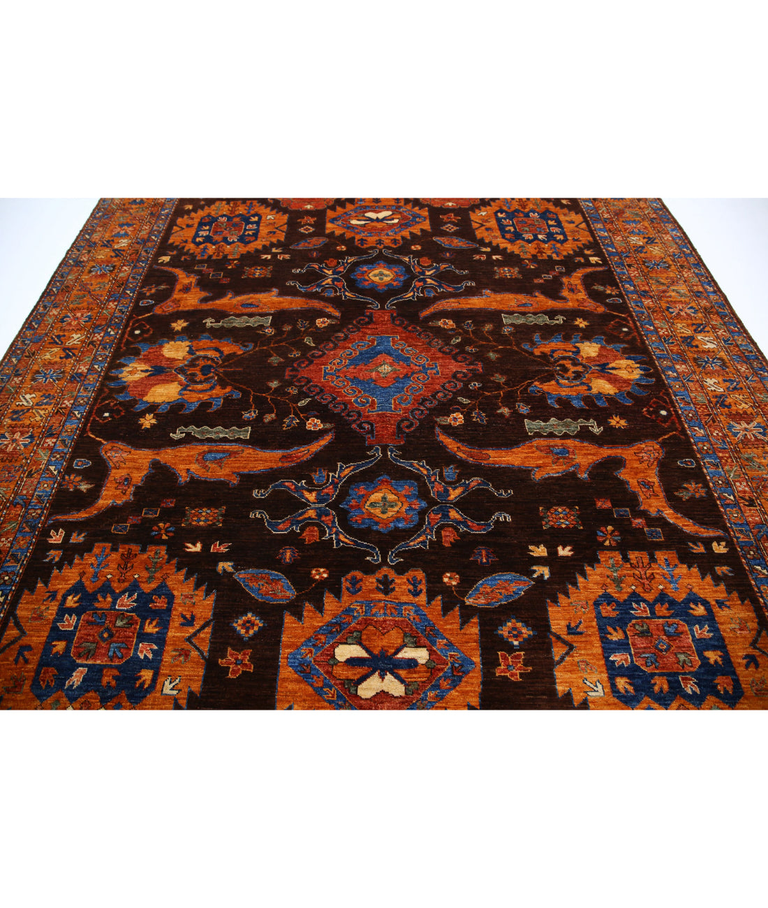 Humna 9'2'' X 11'7'' Hand-Knotted Wool Rug 9'2'' x 11'7'' (275 X 348) / Gold / Brown