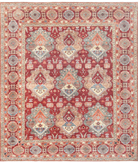 Hand Knotted Humna Wool Rug 8' 1" X 9' 4" 8' 1" X 9' 4" (246 X 284) / Rust / Brown