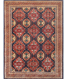 Hand Knotted Humna Wool Rug 8' 11" X 12' 3" 8' 11" X 12' 3" (272 X 373) / Rust / Brown