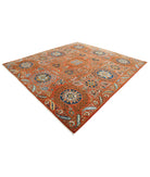 Humna 9'8'' X 10'4'' Hand-Knotted Wool Rug 9'8'' x 10'4'' (290 X 310) / Rust / Blue