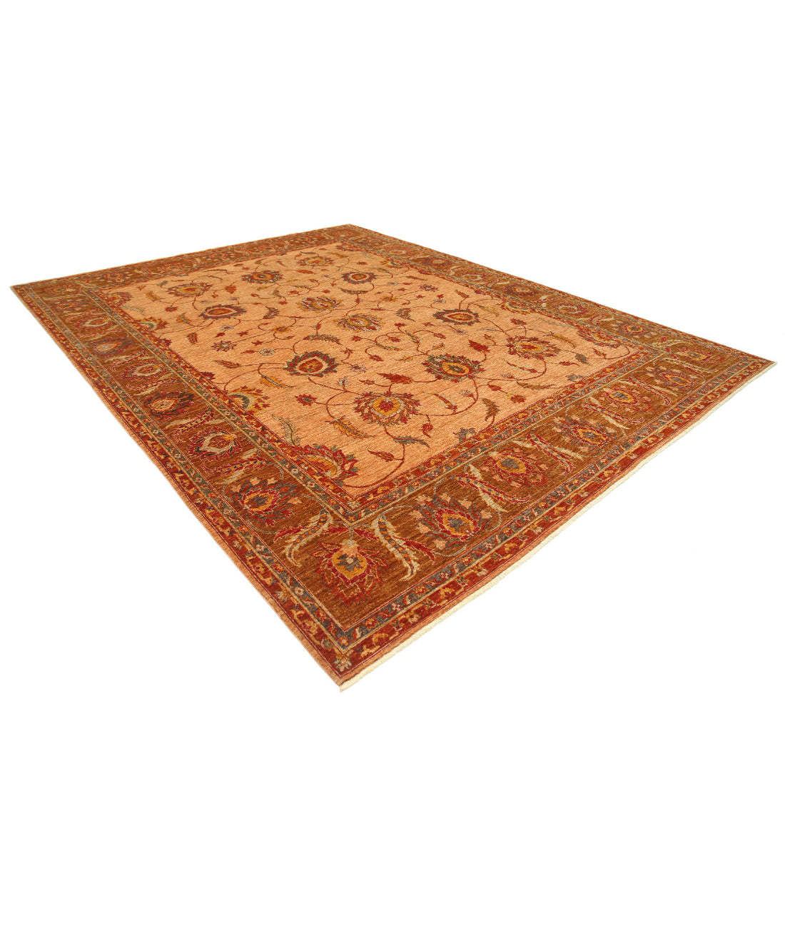 Humna 10'8'' X 13'10'' Hand-Knotted Wool Rug 10'8'' x 13'10'' (320 X 415) / Tan / Brown