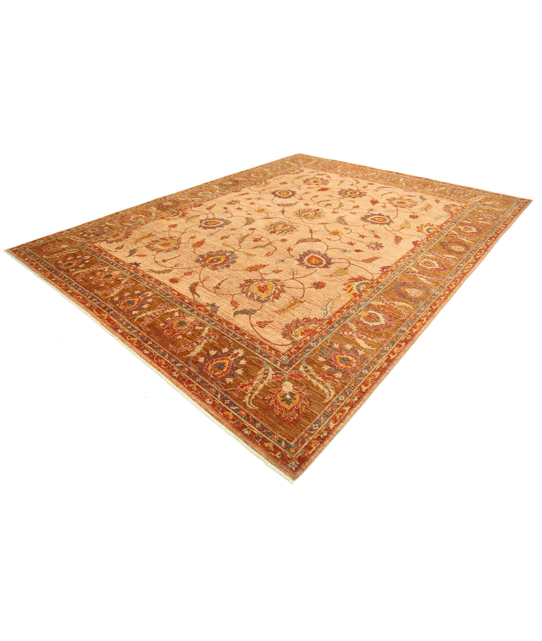 Humna 10'8'' X 13'10'' Hand-Knotted Wool Rug 10'8'' x 13'10'' (320 X 415) / Tan / Brown