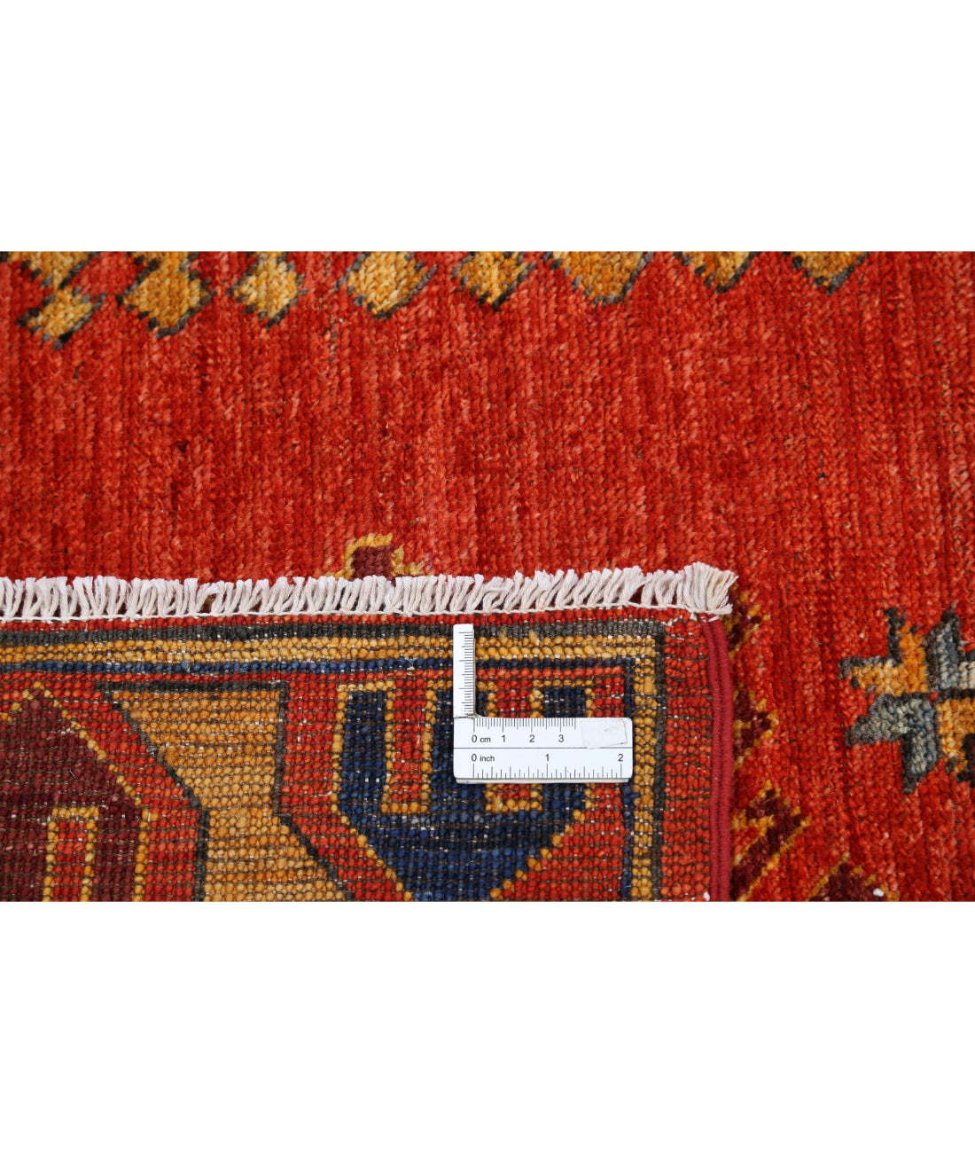 Humna 8'8'' X 12'2'' Hand-Knotted Wool Rug 8'8'' x 12'2'' (260 X 365) / Red / Gold