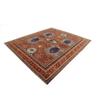 Humna 8'6'' X 10'4'' Hand-Knotted Wool Rug 8'6'' x 10'4'' (255 X 310) / Brown / Orange