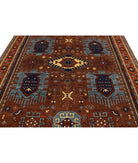 Humna 8'6'' X 10'4'' Hand-Knotted Wool Rug 8'6'' x 10'4'' (255 X 310) / Brown / Orange