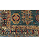 Humna 11'9'' X 14'7'' Hand-Knotted Wool Rug 11'9'' x 14'7'' (353 X 438) / Green / Blue