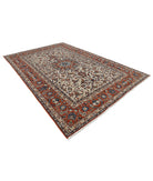 Isfahan 7'8'' X 11'9'' Hand-Knotted Wool Rug 7'8'' x 11'9'' (230 X 353) / Ivory / Red