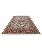 Isfahan 7'8'' X 11'9'' Hand-Knotted Wool Rug 7'8'' x 11'9'' (230 X 353) / Ivory / Red