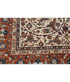 Isfahan 7'8'' X 11'9'' Hand-Knotted Wool Rug 7'8'' x 11'9'' (230 X 353) / Ivory / Red