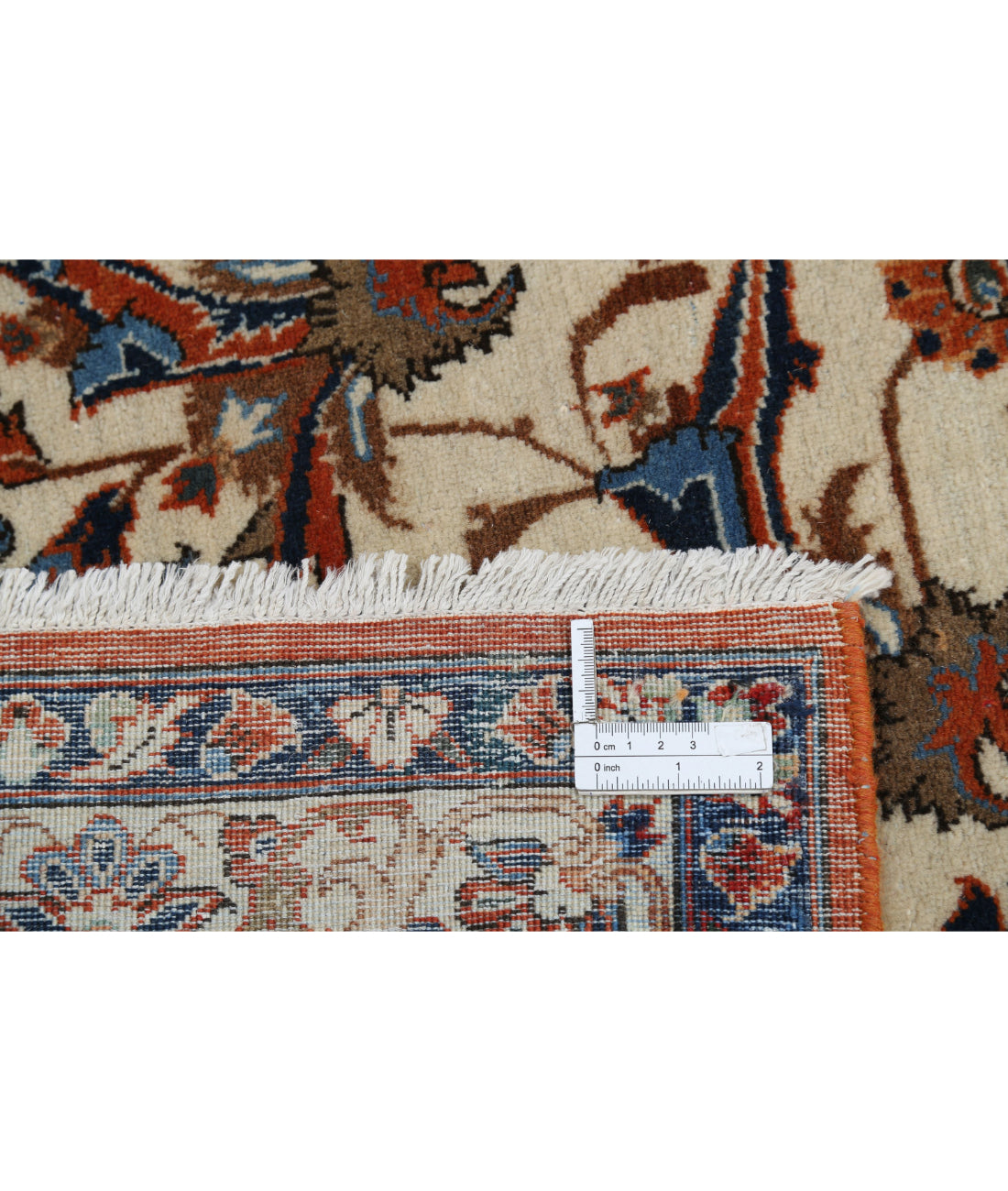 Isfahan 7'8'' X 11'9'' Hand-Knotted Wool Rug 7'8'' x 11'9'' (230 X 353) / Ivory / Red