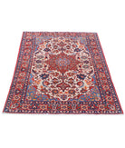 Isfahan 3'3'' X 4'10'' Hand-Knotted Wool Rug 3'3'' x 4'10'' (98 X 145) / Ivory / Red