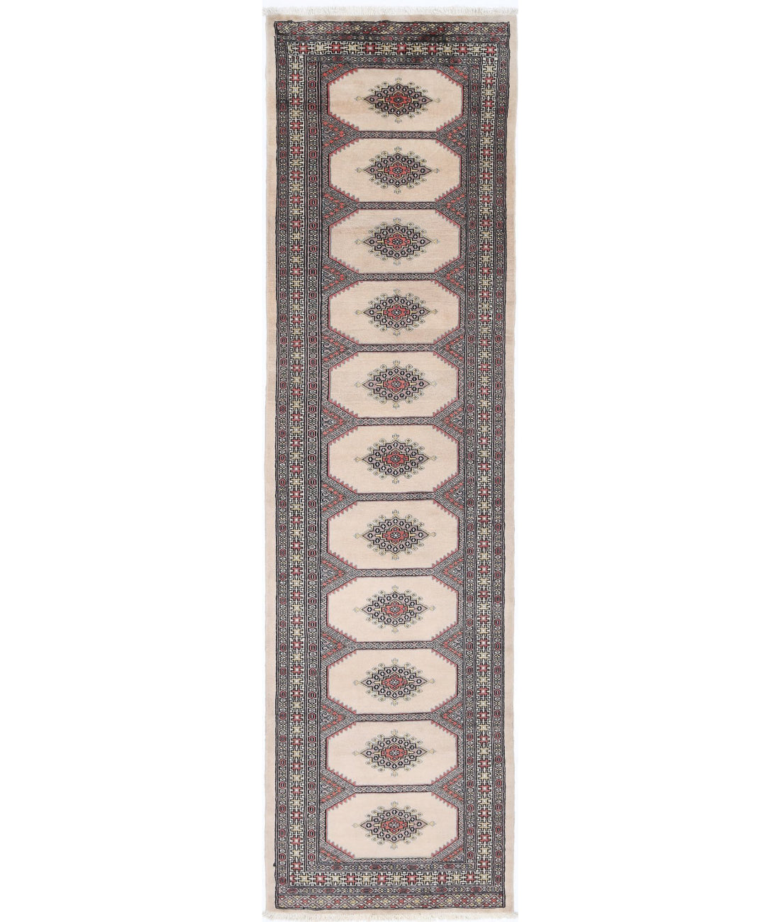 Bokhara 2'7'' X 9'10'' Hand-Knotted Wool Rug 2'7'' x 9'10'' (78 X 295) / Ivory / Ivory