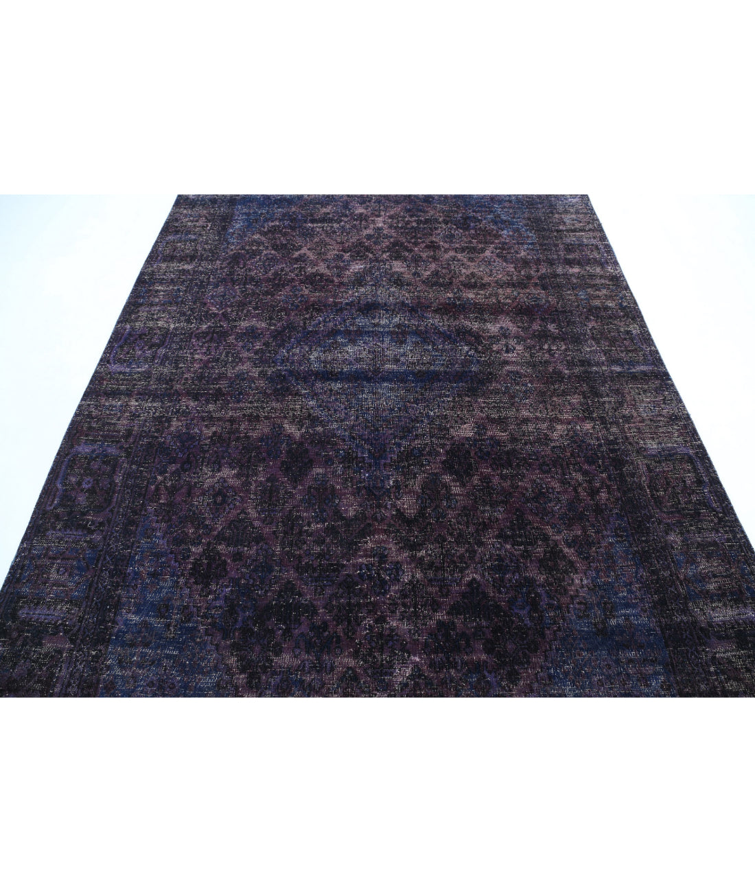 Overdye 6'9'' X 10'2'' Hand-Knotted Wool Rug 6'9'' x 10'2'' (203 X 305) / Purple / Blue