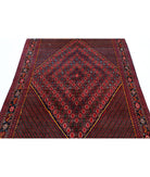 Josheghan 5'0'' X 6'7'' Hand-Knotted Wool Rug 5'0'' x 6'7'' (150 X 198) / Red / Blue