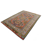 Kars 6' 4" X 8' 6" Hand-Knotted Wool Rug 6' 4" X 8' 6" (193 X 259) / Rust / Ivory
