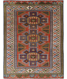Kars 6' 4" X 8' 6" Hand-Knotted Wool Rug 6' 4" X 8' 6" (193 X 259) / Rust / Ivory
