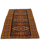 Kars 2' 8" X 6' 4" Hand-Knotted Wool Rug 2' 8" X 6' 4" (81 X 193) / Blue / Gold
