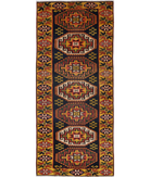Kars 2' 8" X 6' 4" Hand-Knotted Wool Rug 2' 8" X 6' 4" (81 X 193) / Blue / Gold