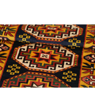 Kars 2' 7" X 6' 6" Hand-Knotted Wool Rug 2' 7" X 6' 6" (79 X 198) / Blue / Gold