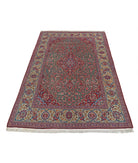 Kashan 4'1'' X 6'9'' Hand-Knotted Wool-Silk Rug 4'1'' x 6'9'' (123 X 203) / Green / Multi