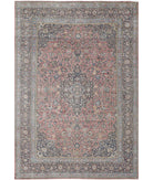 Kashan 11'10'' X 17'3'' Hand-Knotted Wool Rug 11'10'' x 17'3'' (355 X 518) / Red / Blue