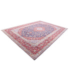 Kashan 9'6'' X 13'3'' Hand-Knotted Wool Rug 9'6'' x 13'3'' (285 X 398) / Blue / Red