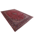 Kashan 9'0'' X 12'1'' Hand-Knotted Wool Rug 9'0'' x 12'1'' (270 X 363) / Red / Blue