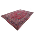 Kashan 9'0'' X 12'1'' Hand-Knotted Wool Rug 9'0'' x 12'1'' (270 X 363) / Red / Blue