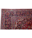 Kashan 9'0'' X 12'1'' Hand-Knotted Wool Rug 9'0'' x 12'1'' (270 X 363) / Red / Blue