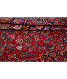 Kashan 9'0'' X 12'1'' Hand-Knotted Wool Rug 9'0'' x 12'1'' (270 X 363) / Red / Blue