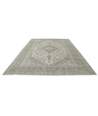 Kashan 9'7'' X 13'1'' Hand-Knotted Wool Rug 9'7'' x 13'1'' (288 X 393) / Ivory / Taupe