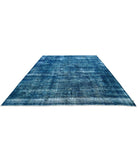 Overdye 9'7'' X 12'2'' Hand-Knotted Wool Rug 9'7'' x 12'2'' (288 X 365) / Blue / Blue