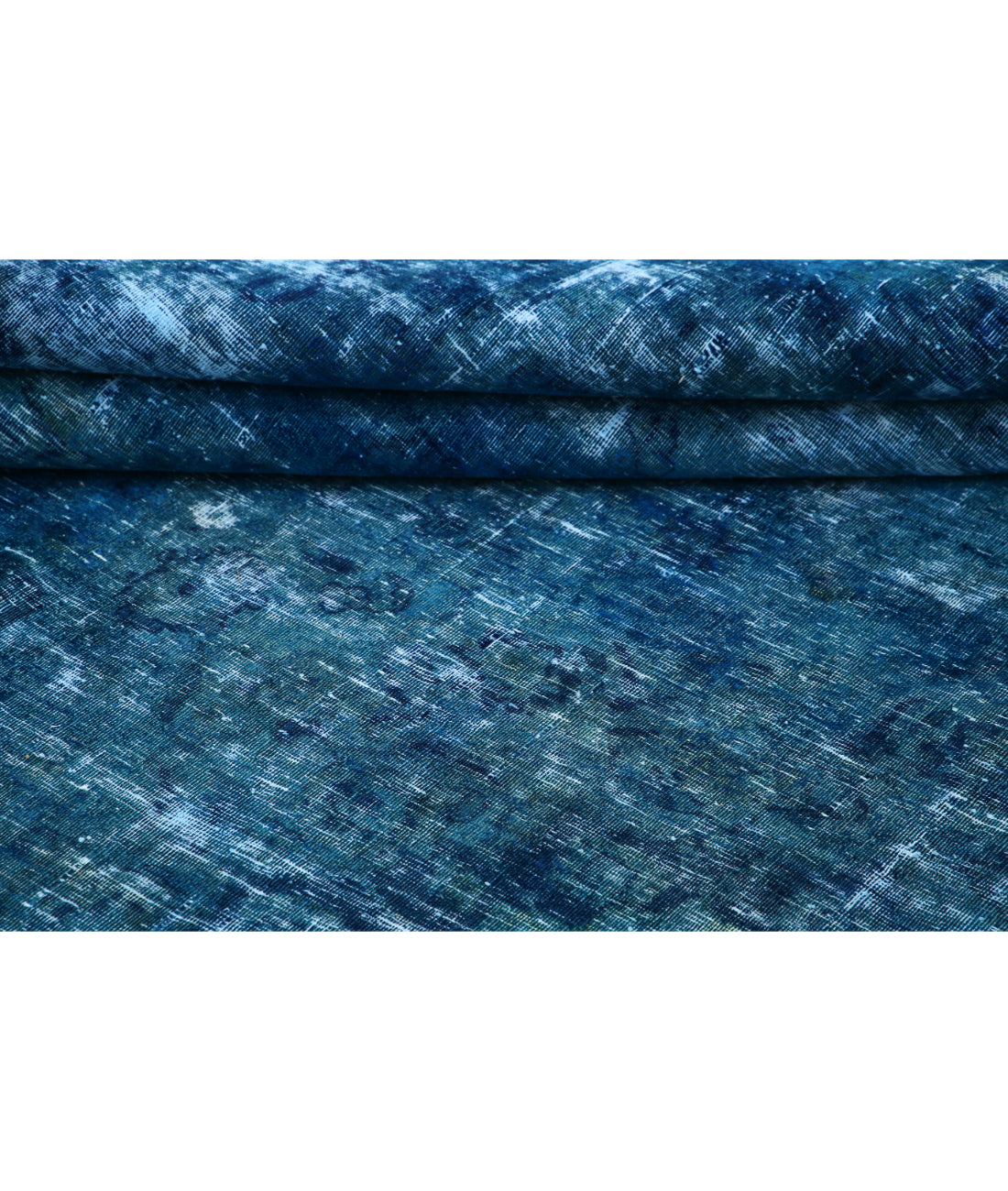 Overdye 9'7'' X 12'2'' Hand-Knotted Wool Rug 9'7'' x 12'2'' (288 X 365) / Blue / Blue