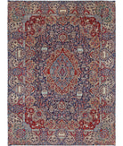 Kashmar 9'6'' X 12'7'' Hand-Knotted Wool Rug 9'6'' x 12'7'' (285 X 378) / Blue / Tan