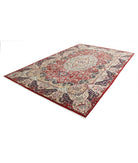 Kashmar 7'9'' X 11'7'' Hand-Knotted Wool Rug 7'9'' x 11'7'' (233 X 348) / Red / Blue