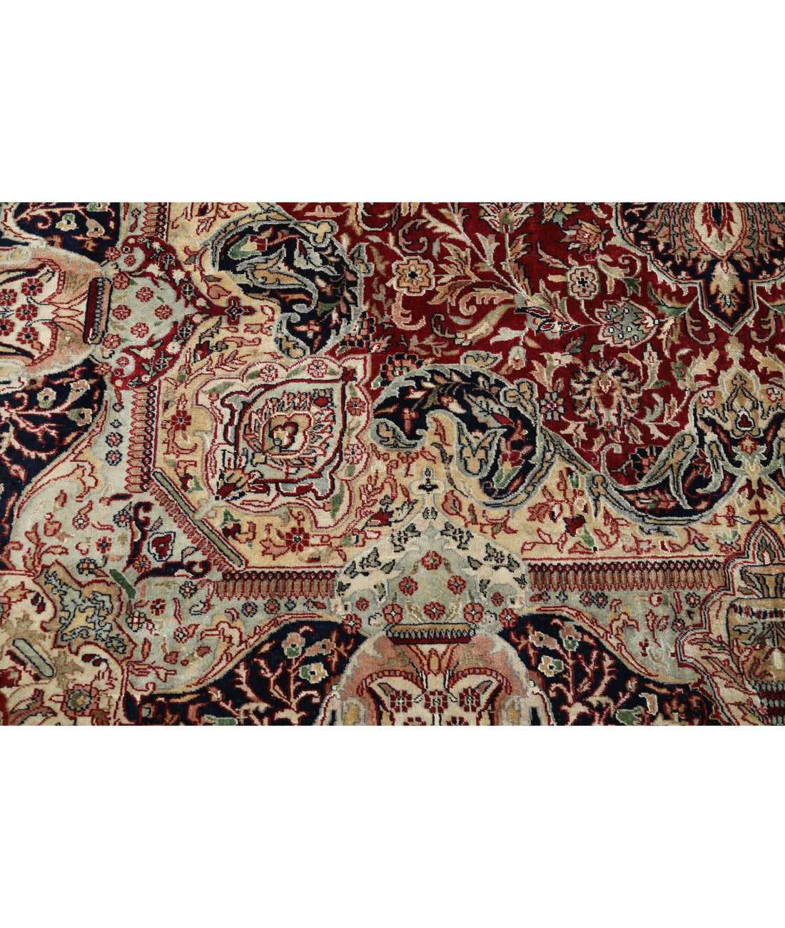 Kashmar 7'9'' X 11'7'' Hand-Knotted Wool Rug 7'9'' x 11'7'' (233 X 348) / Red / Blue