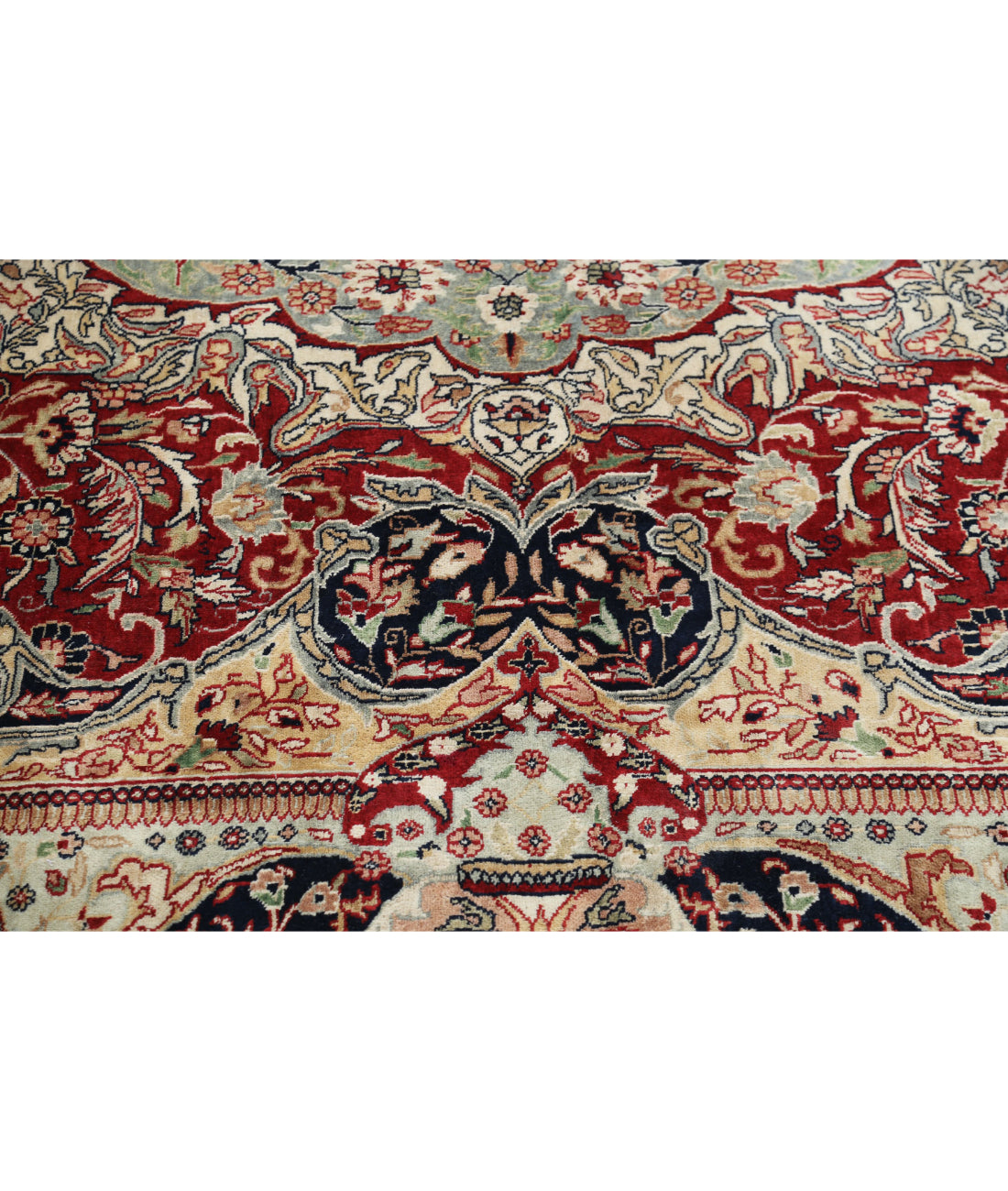 Kashmar 7'9'' X 11'7'' Hand-Knotted Wool Rug 7'9'' x 11'7'' (233 X 348) / Red / Blue